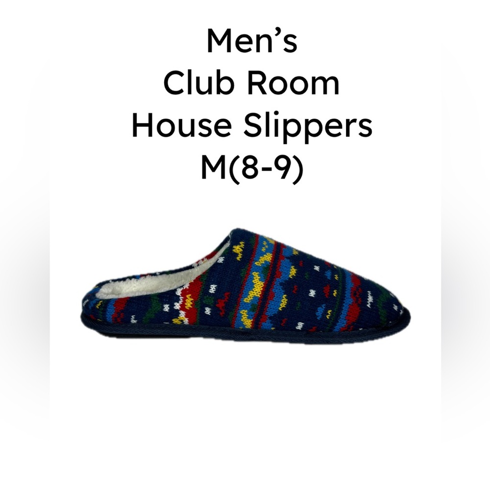 SB CLUB ROOM MEN’S SLIPPER SIZE M (8-9)